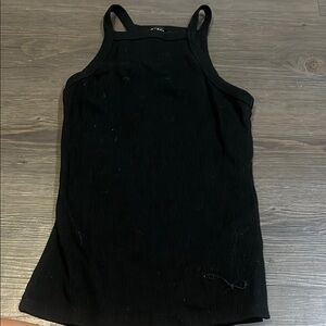 SHEIN Black Ribbed Tank Top